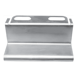 Placa de Salida a Tubo / Peralte 33 mm / Tuberías 1/2' a 2' / Acabado Galvanizado Electro-Zinc / Diseño U