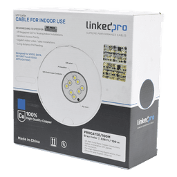 Cable UTP Cat5e / 4 Pares / 100% Cobre Calibre 24 / 100 MHz / 100 m (328 Pies) / Interior