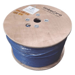 Bobina de Cable Cat6+ / 1000m (3280.84 ft) / Calibre 23 AWG / 250 MHz / Sin Blindaje / PVC CM / Azul