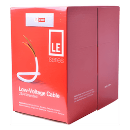 Cable para Alarma / 4 Conductores / 22 AWG / CCA / Bobina 305 m (1000 ft) / PVC Retardante a la Flama / Blanco
