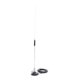 Antena Móvil CB / Banda Civil 26.960 - 27.400 MHz / Acero Inoxidable / Base Magnética / Cable RG58 5 m / 61 cm (24 in)