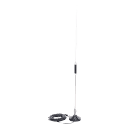 Antena Móvil CB / Banda Civil 26.960 - 27.400 MHz / Acero Inoxidable / Base Magnética / Cable RG58 5 m / 61 cm (24 in)