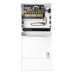 Fuente de Poder con Respaldo de Batería / 11-15 Vcc / 10 A / 9 Salidas / Entrada 96-264 Vca / Protección de Batería 10.5 V