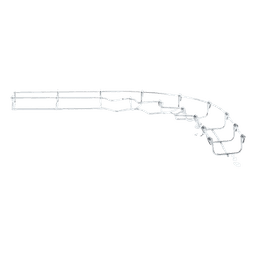 Curva Pre-Fabricada Horizontal / 90° / 33 mm Peralte / 50 mm Ancho / Electro Zinc 15-20 micras / Interior