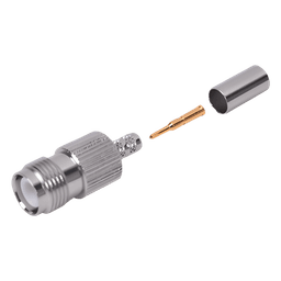 Conector Coaxial TNC / Hembra Inverso / Anillo Plegable / Para Cable RG-142/U / Contacto Oro 50 μm / Aislante Teflón