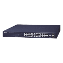 Switch Administrable Capa 2 / 24 Puertos Gigabit RJ45 / 2 Puertos SFP 100/1000X / 52 Gbps / 1U Rack / 17.5 x 8.15 x 1.77 in