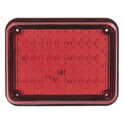 Luz de Advertencia LED / 104 LEDs / 9x7" / 12 VCC / 1 A Máx / 10 Patrones de Destello / Montaje Permanente / Rojo