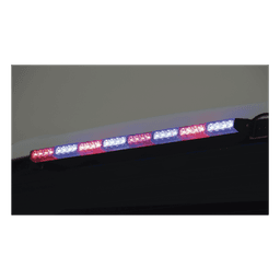Barra de Luz de Advertencia / 8 Módulos / LED Gen III Alta Potencia / Rojo/Azul / 75 cm / 10-16 VCC / 3 A Máx.