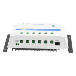 Controlador de Carga Solar PWM / 30 A / 12/24 VCC Auto / RS-485 / Baterías Gel-AGM-Selladas / Parámetros Configurables