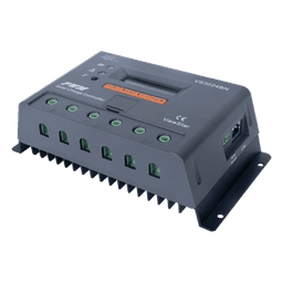 Controlador Solar de Carga PWM / 30 A / 12/24 V / Display LCD / RS485 Modbus / 4 Botones Configurables