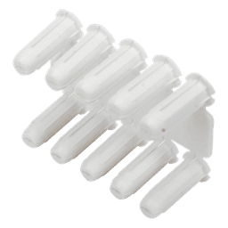 Taquete de Fijación / Doble Expansión Multidireccional / Tornillo 8 mm x 3/4" (19.1 mm) / Polietileno HDPE / 100 Piezas / -50°C a +80°C