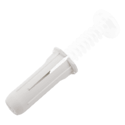 Taquete de Fijación / Doble Expansión Multidireccional / Tornillo 8 mm x 3/4" (19.1 mm) / Polietileno HDPE / 100 Piezas / -50°C a +80°C