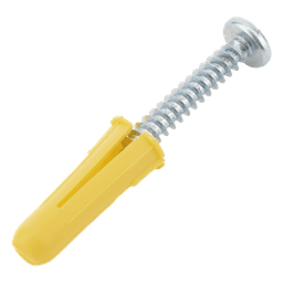 Kit de Fijación / 20 Taquetes de 1" (25.4 mm) / 20 Tornillos 8 mm x 1" (25.4 mm) / Doble Expansión / Carga 50 kg / Polietileno HDPE