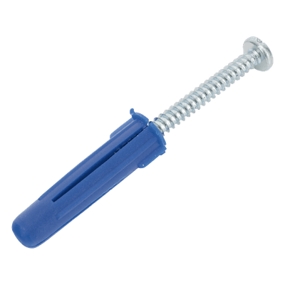 Kit de Fijación / 6 Taquetes de Expansión Doble 2" (50.8 mm) / 6 Tornillos 12 mm x 2" (50.8 mm) / Carga 140 kg / Azul