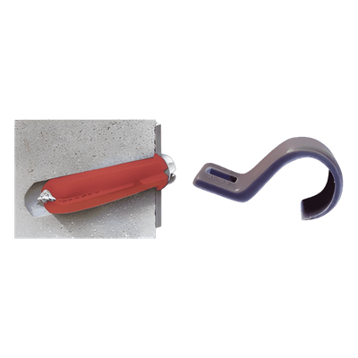Kit de fijación / 8 grapas + tornillos + taquetes / Tubo 1/2" / Polietileno flexible / -10°C a +120°C / Interior y exterior