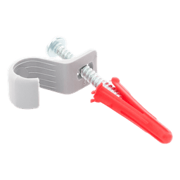 Kit de fijación / 8 grapas + tornillos + taquetes / Tubo 1/2" / Polietileno flexible / -10°C a +120°C / Interior y exterior
