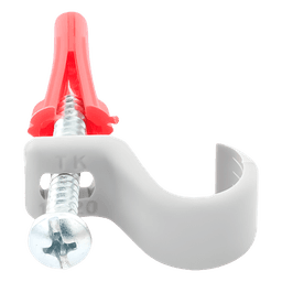 Kit de fijación / 8 grapas + tornillos + taquetes / Tubo 1/2" / Polietileno flexible / -10°C a +120°C / Interior y exterior
