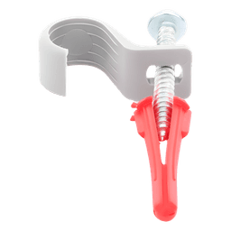 Kit de fijación / 8 grapas + tornillos + taquetes / Tubo 1/2" / Polietileno flexible / -10°C a +120°C / Interior y exterior