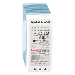 Fuente de Poder Riel DIN / 12VCC / 40W / Entrada Universal 85-264VAC / 1.57 x 3.54 x 3.94 in