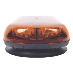 Mini Barra LED / 24 LED Ámbar / 25 Patrones de Destello / Montaje Magnético y Succión / 12 VCC / IP Extremo -40°C a 55°C
