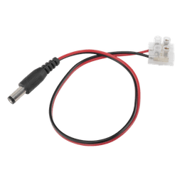 Cable de Alimentación DC / Calibre 18 AWG / Conector DC Macho 5.5x2.1 mm / Bloque Terminal Atornillable / Longitud 28.5 cm