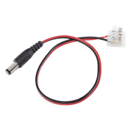 Cable de Alimentación DC / Calibre 18 AWG / Conector DC Macho 5.5x2.1 mm / Bloque Terminal Atornillable / Longitud 28.5 cm