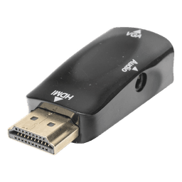 Convertidor HDMI a VGA / 1920x1080 @ 60Hz / Audio 3.5 mm / Plug-and-Play / Chapado en Níquel