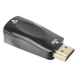 Convertidor HDMI a VGA / 1920x1080 @ 60Hz / Audio 3.5 mm / Plug-and-Play / Chapado en Níquel
