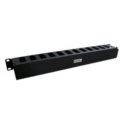 Organizador de Cables Horizontal / 19" / 1UR / Acero Calibre 18 (1.21 mm) / Profundidad 64 mm
