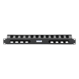 Organizador de Cables Horizontal / 19" / 1UR / Acero Calibre 18 (1.21 mm) / Profundidad 64 mm