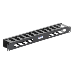 Organizador de Cables Horizontal / 19" / 1UR / Acero Calibre 18 (1.21 mm) / Profundidad 64 mm