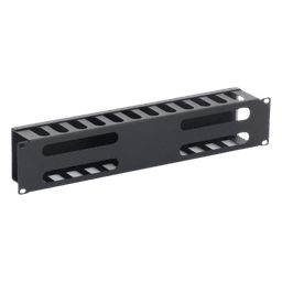 Organizador de Cables Horizontal / 19" / 2UR / Acero Calibre 18 / Tapa PVC / 2.52' (30.24 in) de Profundidad