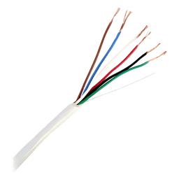 Bobina de Cable / 305 m (1000 pies) / 6 x 22 AWG / Cobre / CMR / Interior / Control de Accesos / Alarmas / Automatización / Interfonos