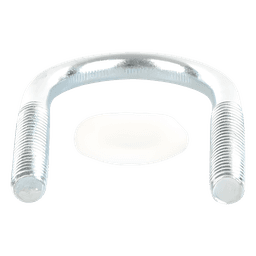 Abrazadera Tipo U / 1/2 Pulgada / Acabado Electro Zinc / Acero Tratado / Sin Tuercas Ni Arandelas