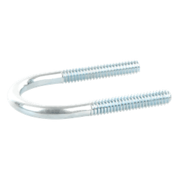 Abrazadera Tipo U / 1/2 Pulgada / Acabado Electro Zinc / Acero Tratado / Sin Tuercas Ni Arandelas
