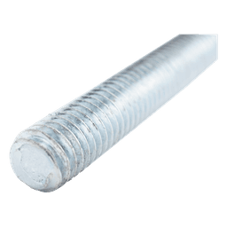 Varilla Roscada / 1/4" x 3000 mm (9.8 ft) / Acero Alta Resistencia / Acabado Electro Zinc / Rosca Completa