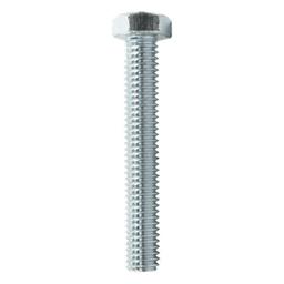 Tornillo cabeza hexagonal / 3/8" x 2 1/2" (9.5 mm x 63.5 mm) / Acero alta resistencia / Rosca métrica / Acabado galvanizado anticorrosión