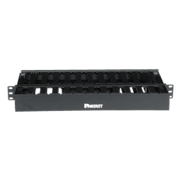 Organizador de Cables Horizontal / Doble Frontal y Posterior / Rack 19in / 1UR / ABS Monolítico / Categoría 5e/6