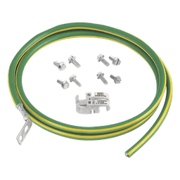 Kit de Jumper de Puesta a Tierra / 6 AWG / 1.52 m (5 ft) / Zapata 45° / Conector Htap 2-6 AWG / UL 467 / NEBS Level 3