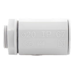 Conector de Tubería Rígida a Caja / PVC Auto-extinguible / 20 mm / IP65 / -24 a 60°C / Libre de Halógenos