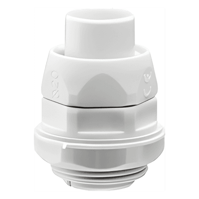 Conector de Tubería Flexible a Caja / PVC 12 mm / IP55 / Auto-Extinguible / Libre de Halógenos / -24 a 60 °C