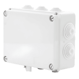 Caja de Derivación / PVC Auto-extinguible Libre de Halógenos / IP55 / IK08 / 10 Entradas / 190 x 140 x 70 mm / -24°C a 60°C