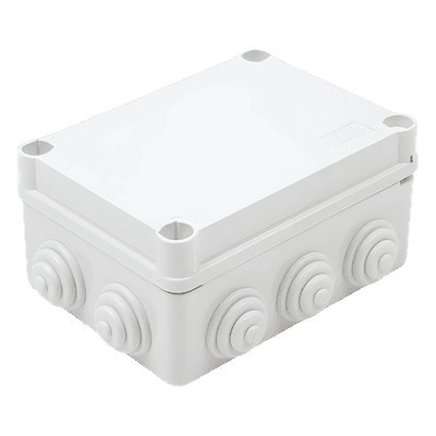 Caja Estanca de Derivación / PVC Libre de Halógenos / 10 Entradas / IP55 / IK08 / 150x110x70 mm (5.9x4.3x2.7 in) / -24°C a 60°C