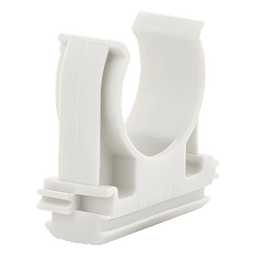 Soporte de Presión para Tubería / Diámetro 25 mm / PVC Auto-extinguible Libre de Halógenos / Montaje en Pared / Instalaciones de Telecomunicaciones y Seguridad