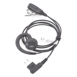 Micrófono de Solapa con Audífono / Cable Kevlar Reforzado / PTT Integrado / Clip Giratorio 360° / Compatible con Radios Motorola PRO/MAG ONE/EP Series