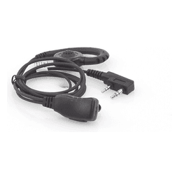 Micrófono de Solapa con Audífono / PTT Integrado / Cable Kevlar Reforzado / Gancho PTE Ajustable / Compatible Radios Kenwood TK/NX/TKD