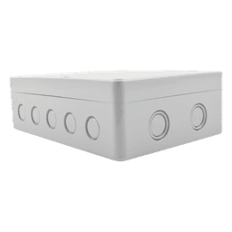 Gabinete Plástico para Exterior / IP65 / 180 x 125 x 57 mm / 16 Entradas de Cableado / -20 a 60 °C / ABS
