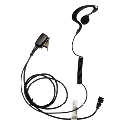 Micrófono de Solapa con Auricular / Gancho Ajustable Grado Médico / Cable Kevlar Reforzado / PTT Integrado / Compatible VX160/231/180/210/400