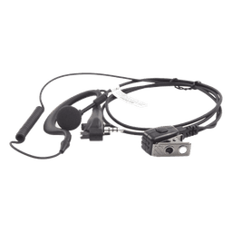 Micrófono de Solapa con Auricular / Gancho Ajustable Grado Médico / Cable Kevlar Reforzado / PTT Integrado / Compatible VX160/231/180/210/400
