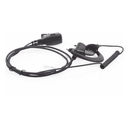 Micrófono de Solapa con Auricular / Gancho Ajustable Grado Médico / Cable Kevlar Reforzado / PTT Integrado / Compatible VX160/231/180/210/400